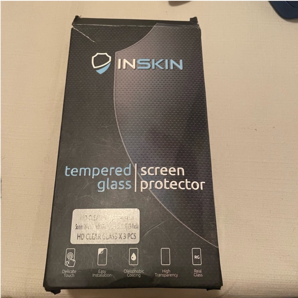 Skin Tempered Glass Screen Protector - Black X 3
